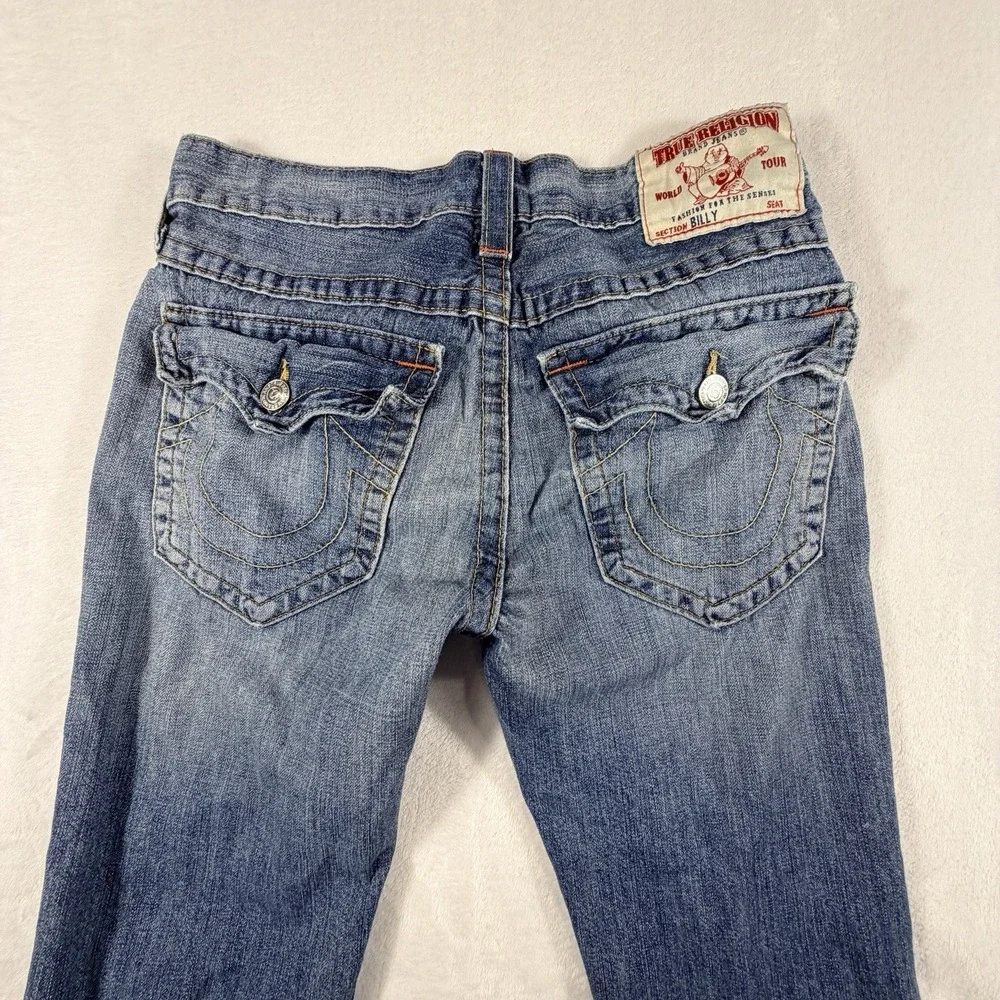 True Religion Jeans Men's Sz 30 Billy Bootcut Denim Medium Wash Blue Made In USA